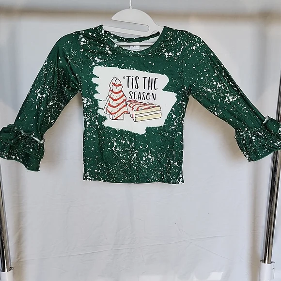 SHEIN Green and White 'Tis the Season Pajama Set - Picture 3 of 8